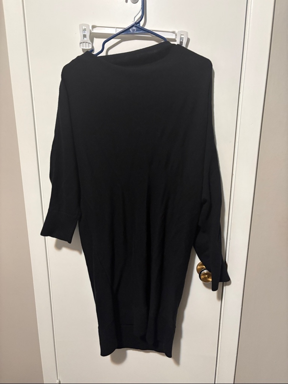 Black MK Long Sleeve Knit Dress
